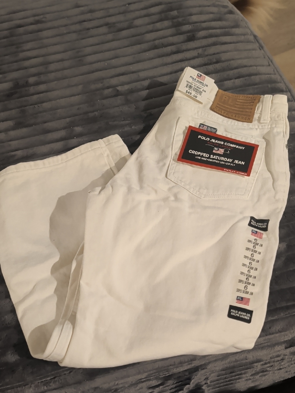 Polo by Ralph Lauren Women's White Cropped Jeans